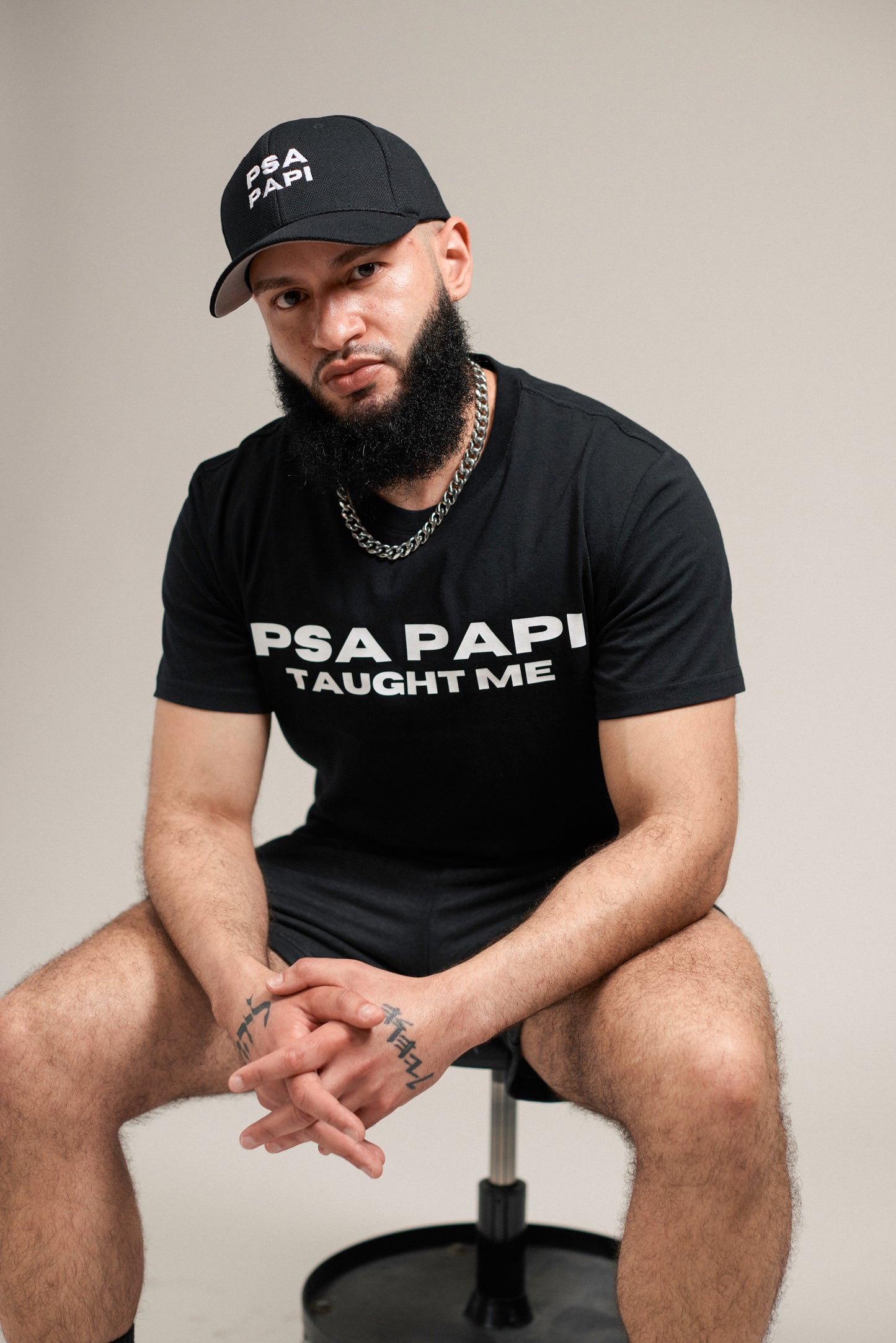 PSA Papi™ Taught Me T-Shirt (Very Black)